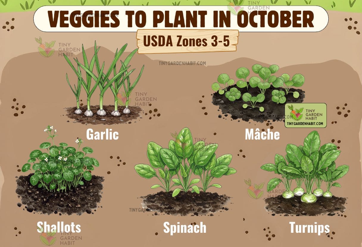October Plant Vegetables Zones 3 to 5