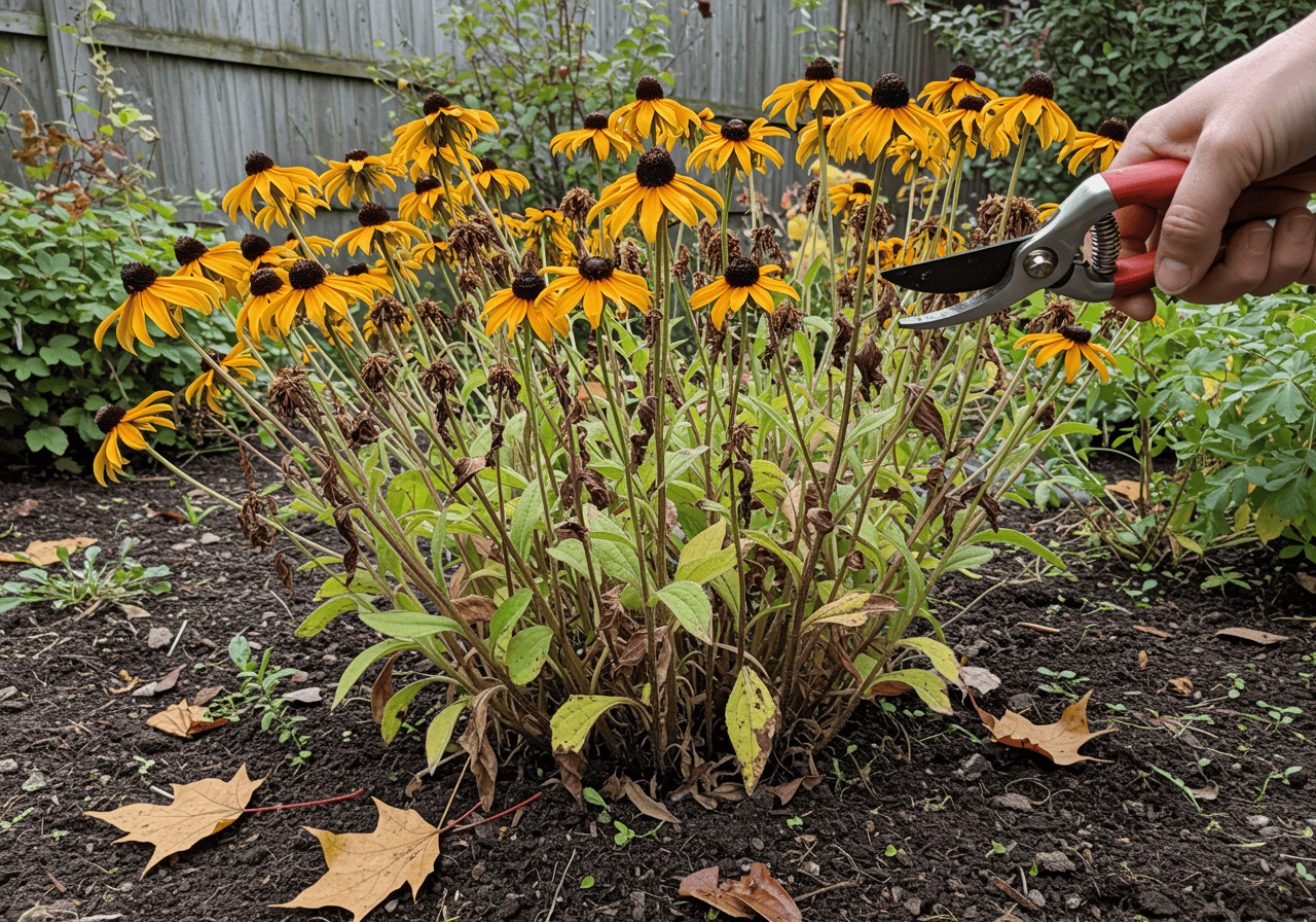 Pruning Rudbeckia Fall