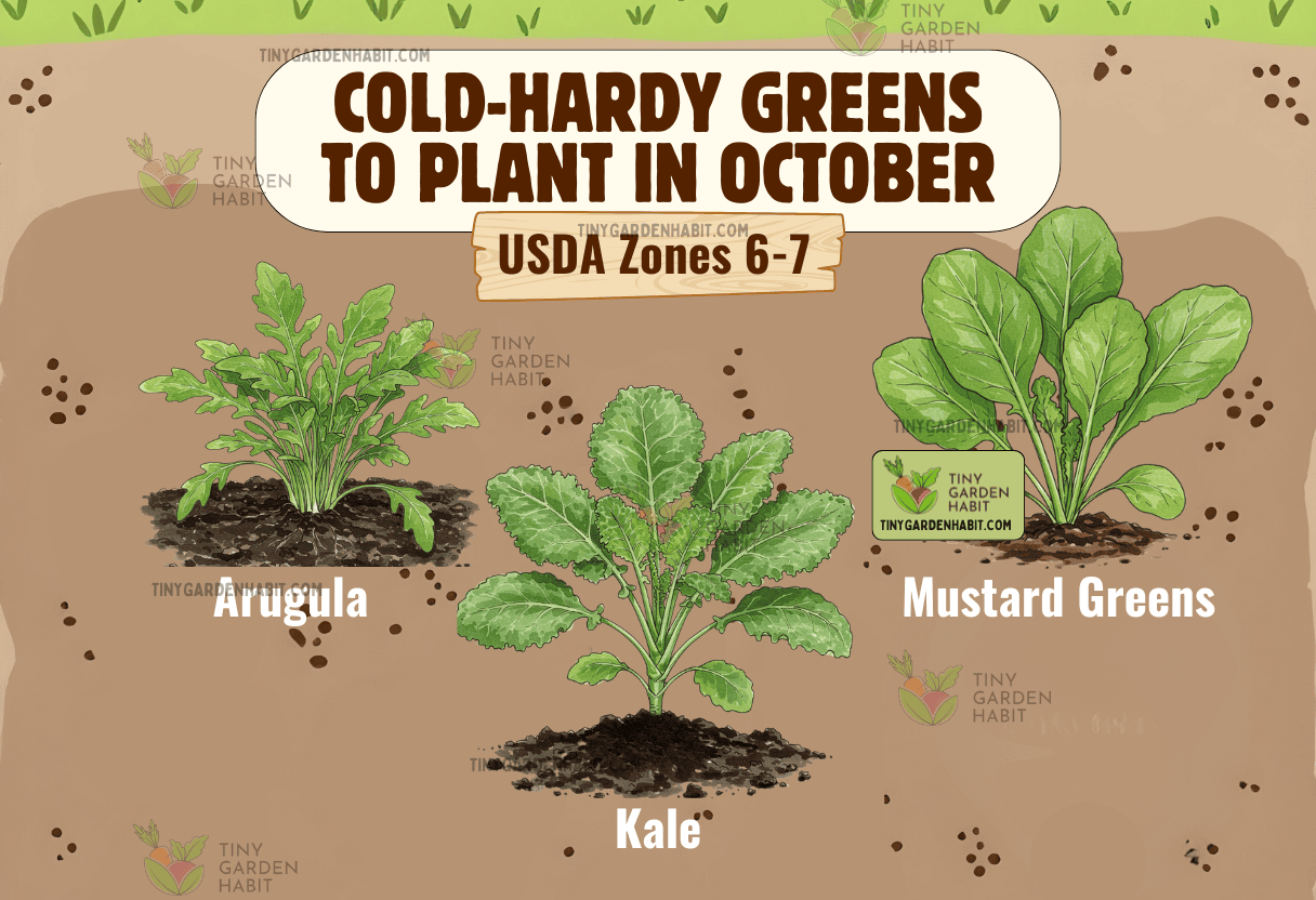 Cold Hardy Greens Plant October Zones 6 to 7