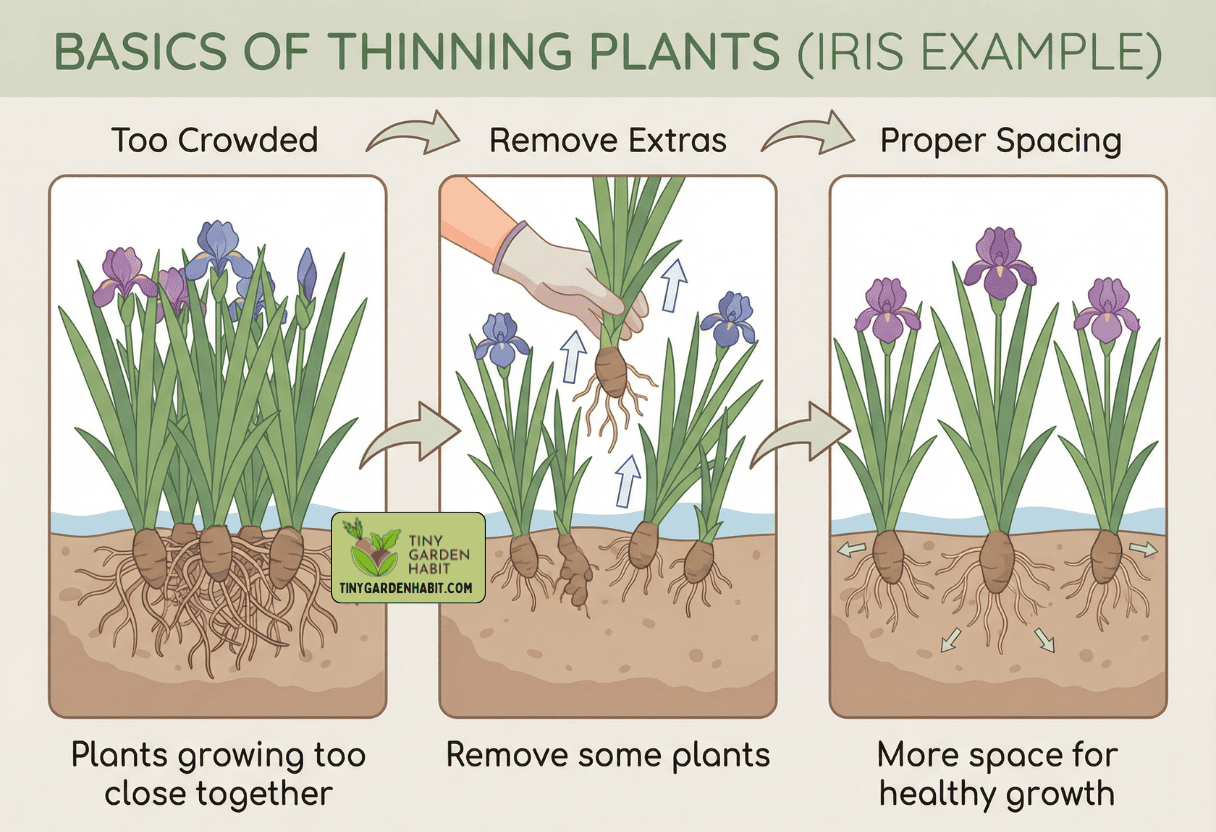 Basics of Thinning Plants (illustration)