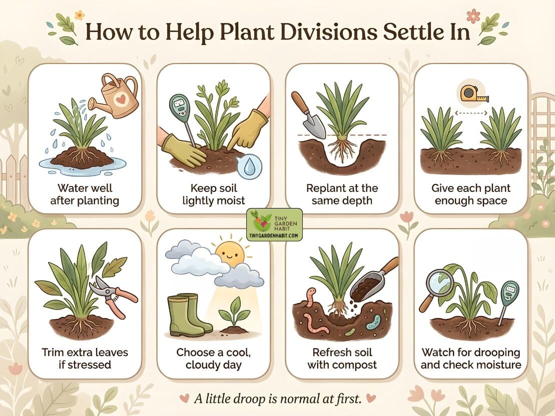 How to Help Plant Divisions Settle In