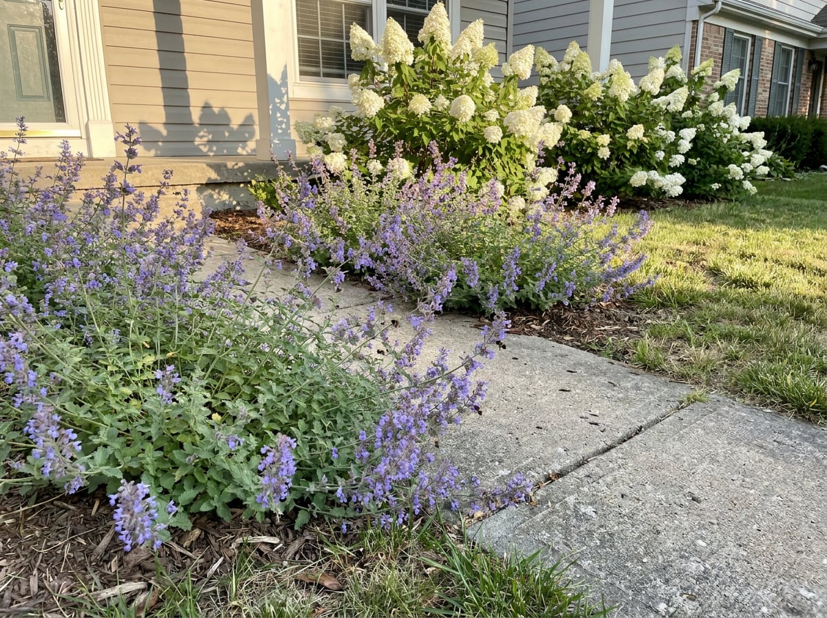 Catmint + Panicle Hydrangeas