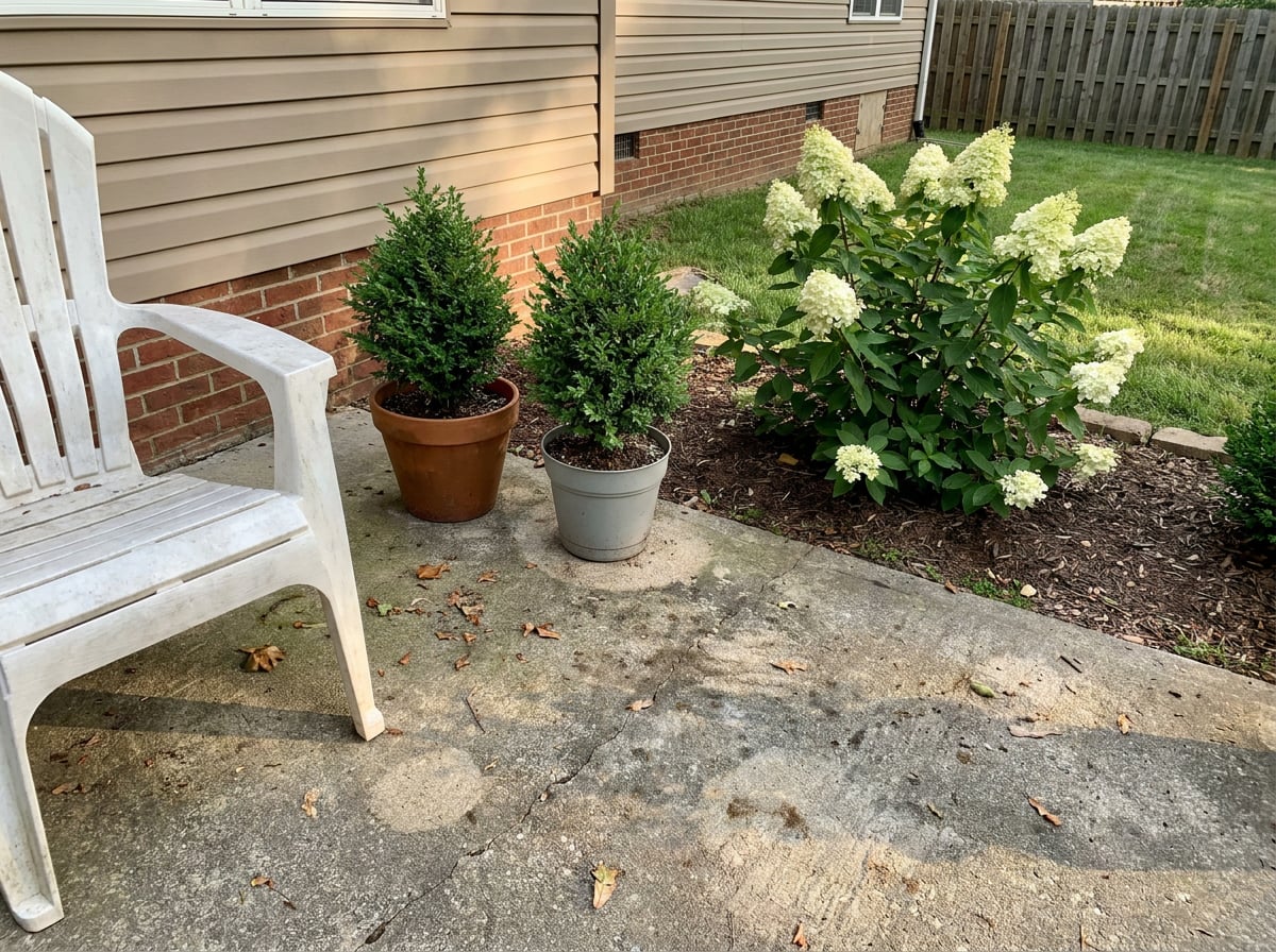 Container Evergreens + Panicle Hydrangeas