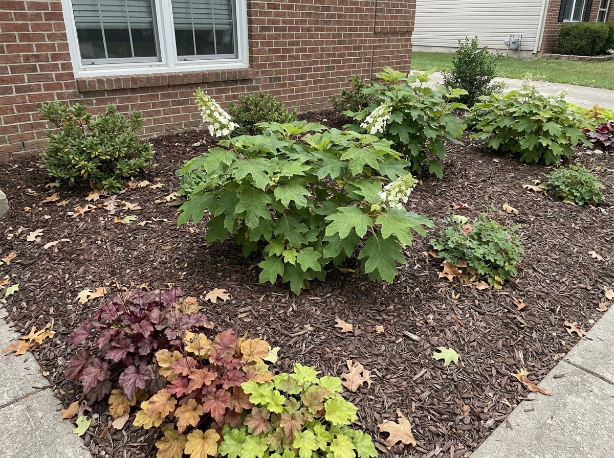 Heuchera + Oakleaf Hydrangea