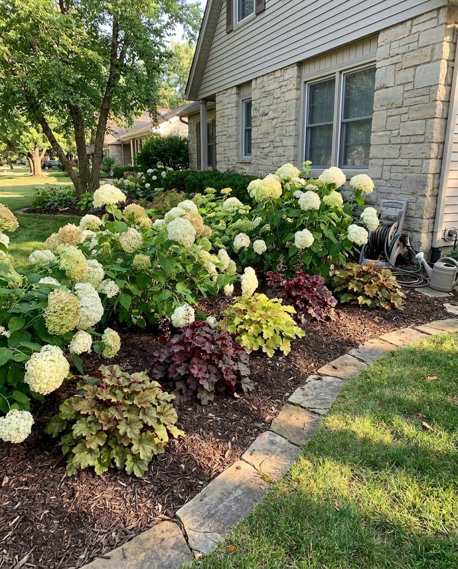 Hydrangea and Heuchera