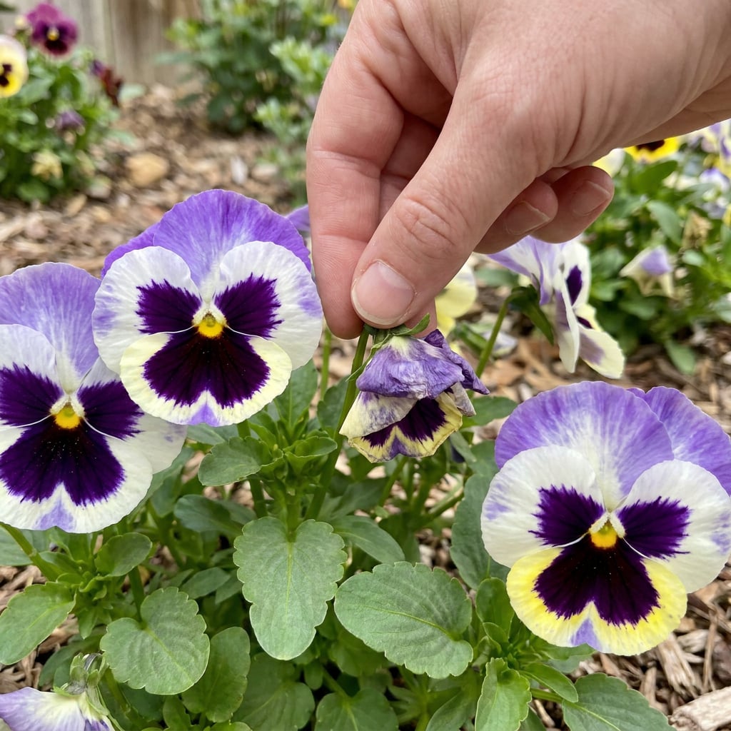 Deadheading pansies