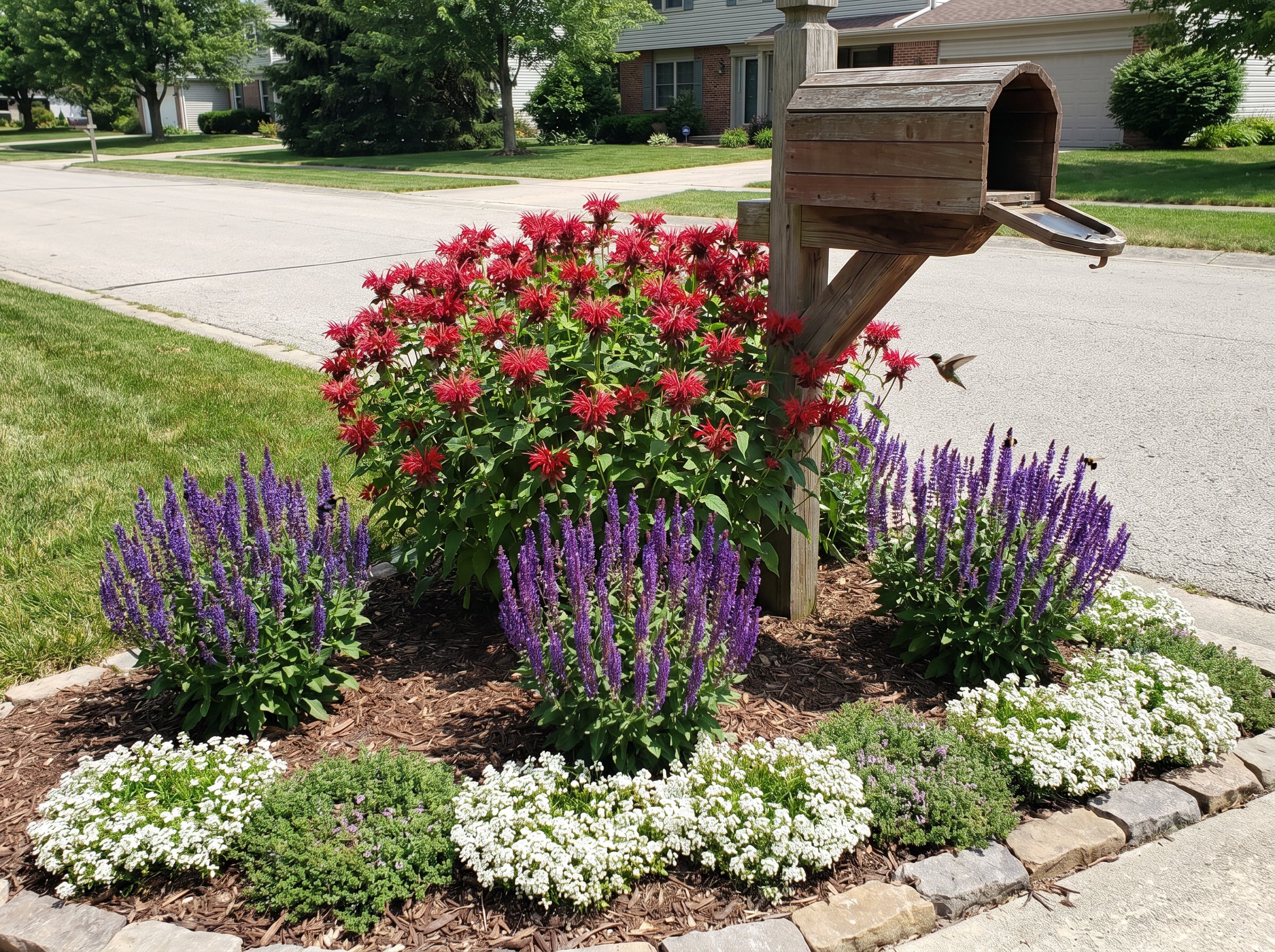 Pollinator Hub Combo (Bee balm, perennial salvia, creeping thyme and alyssum)
