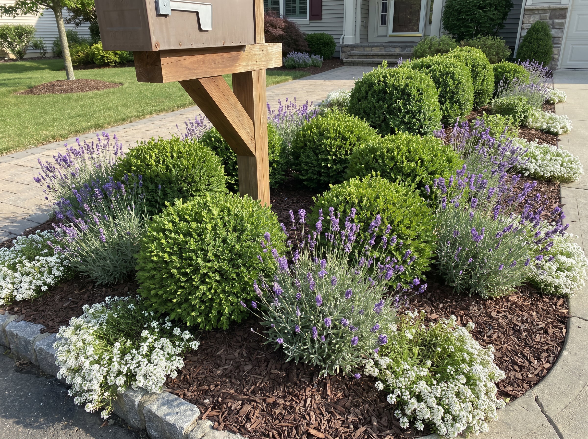 Tailored Boundary Combo (Boxwood, lavender, and sweet alyssum)
