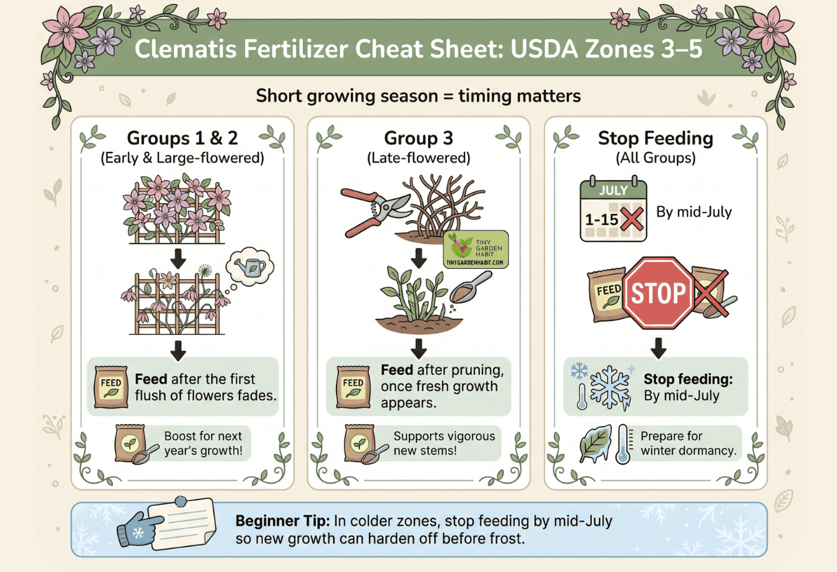 Clematis Fertilizing Guide Zones 3-5