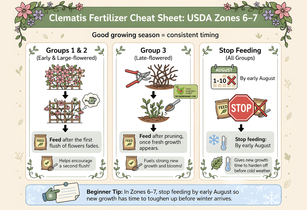 Clematis Fertilizing Guide Zones 6-7