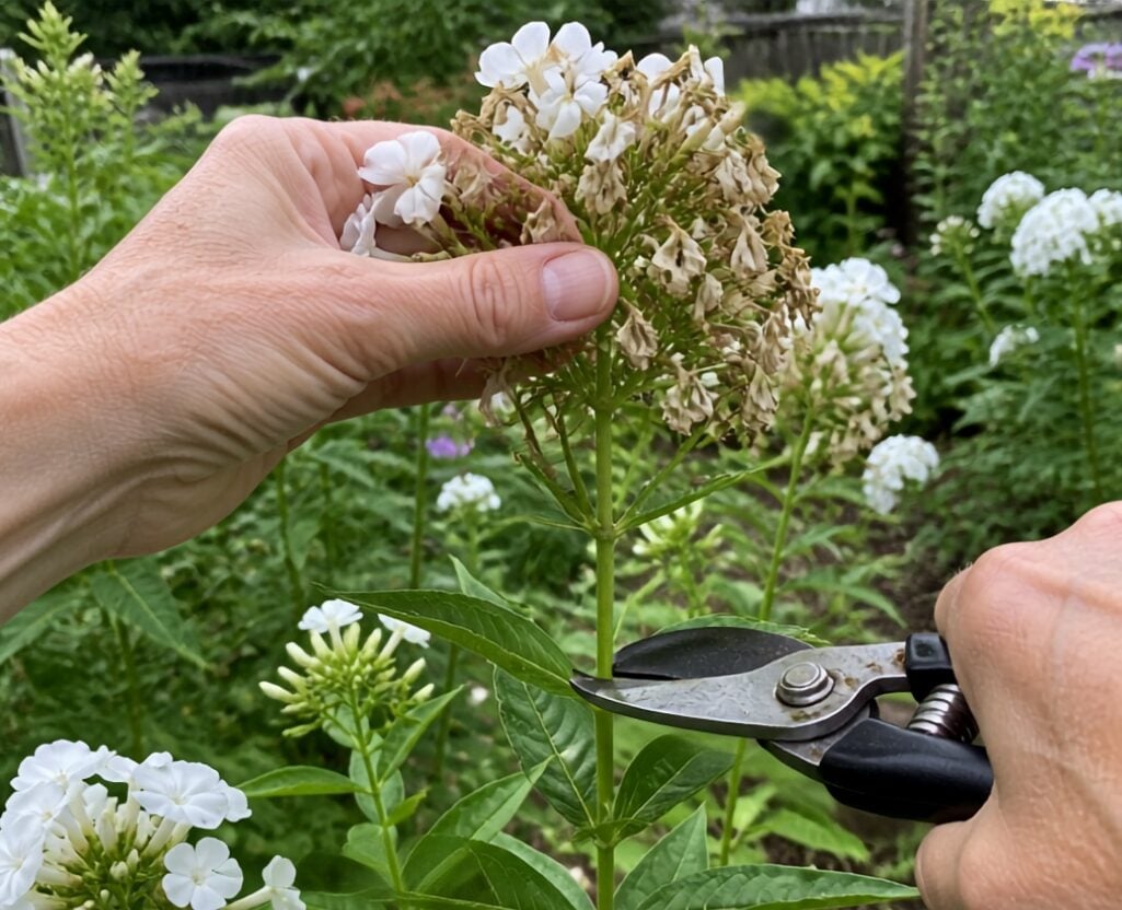Pruning garden phlox